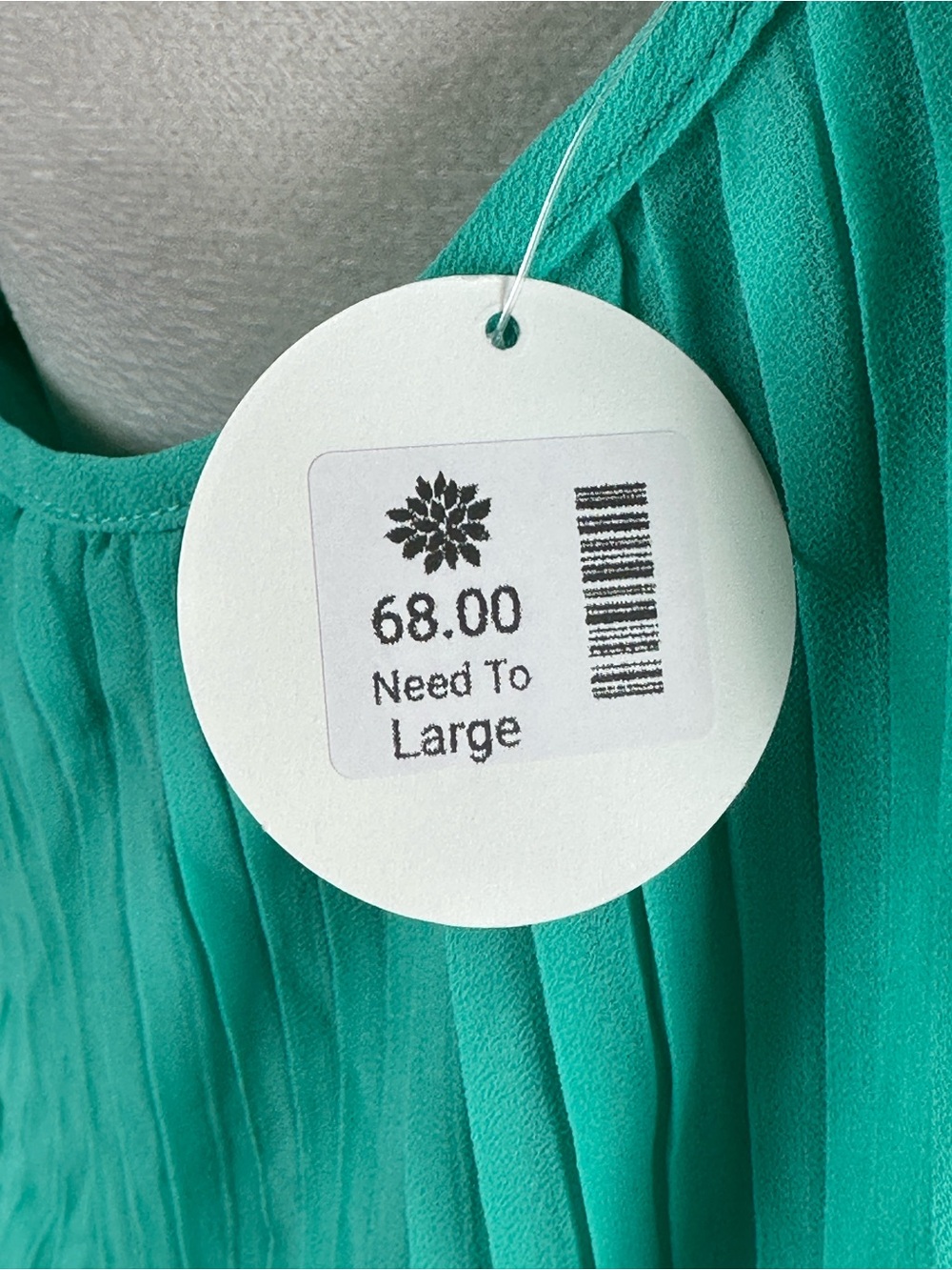 Everyday Chic Turquoise Pleated Maxi Dress Boho Resort NWT - Picture 6 of 13